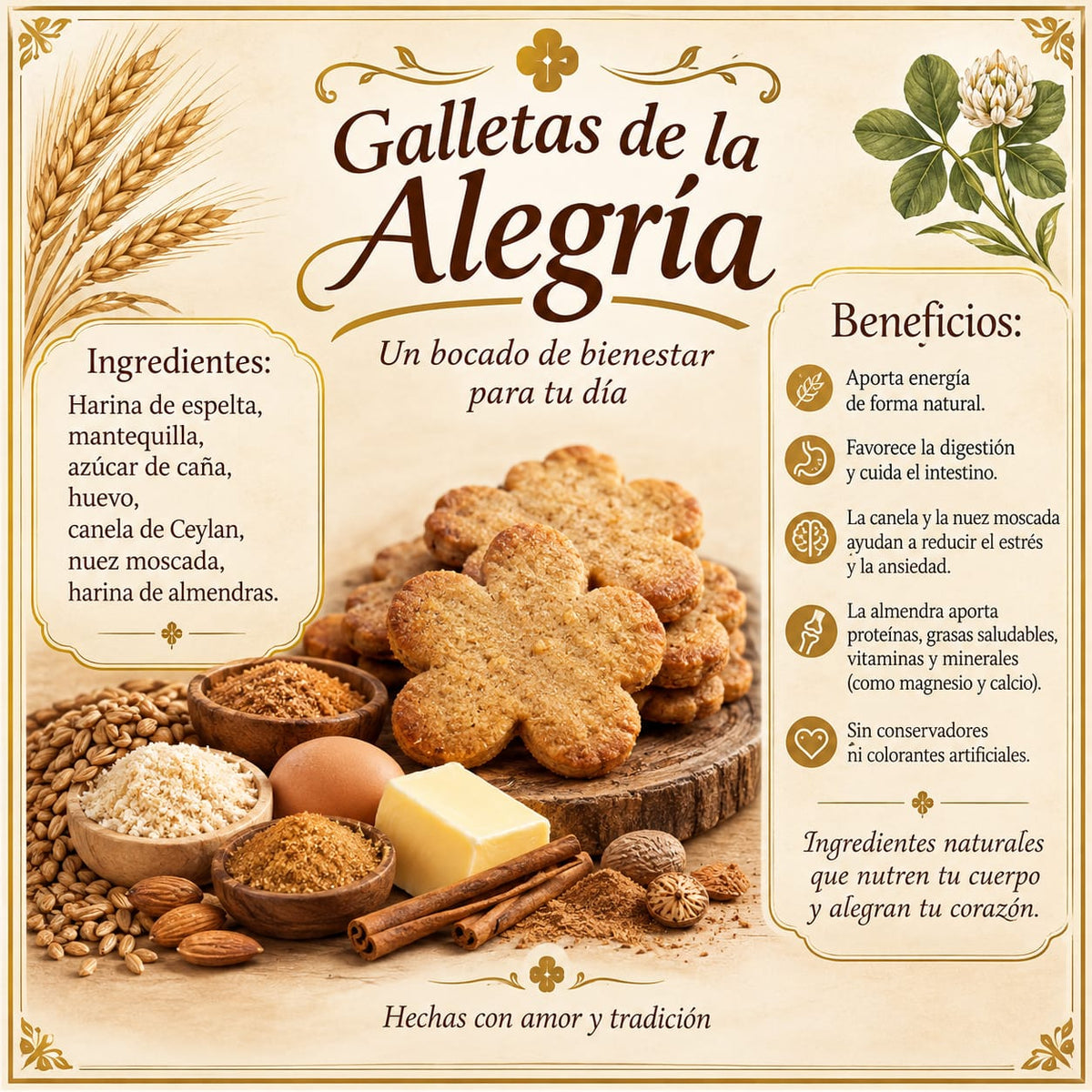🍪 Galletas de la Alegría 1KG  – Un bocado de bienestar para tu día
