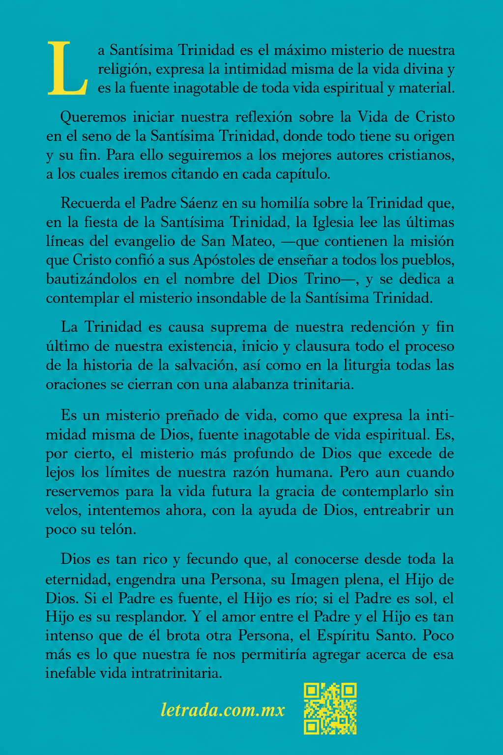 La Santísima Trinidad: Luz, Palabra, Imagen y Tearquía