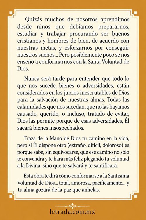 Conformidad con la Voluntad de Dios