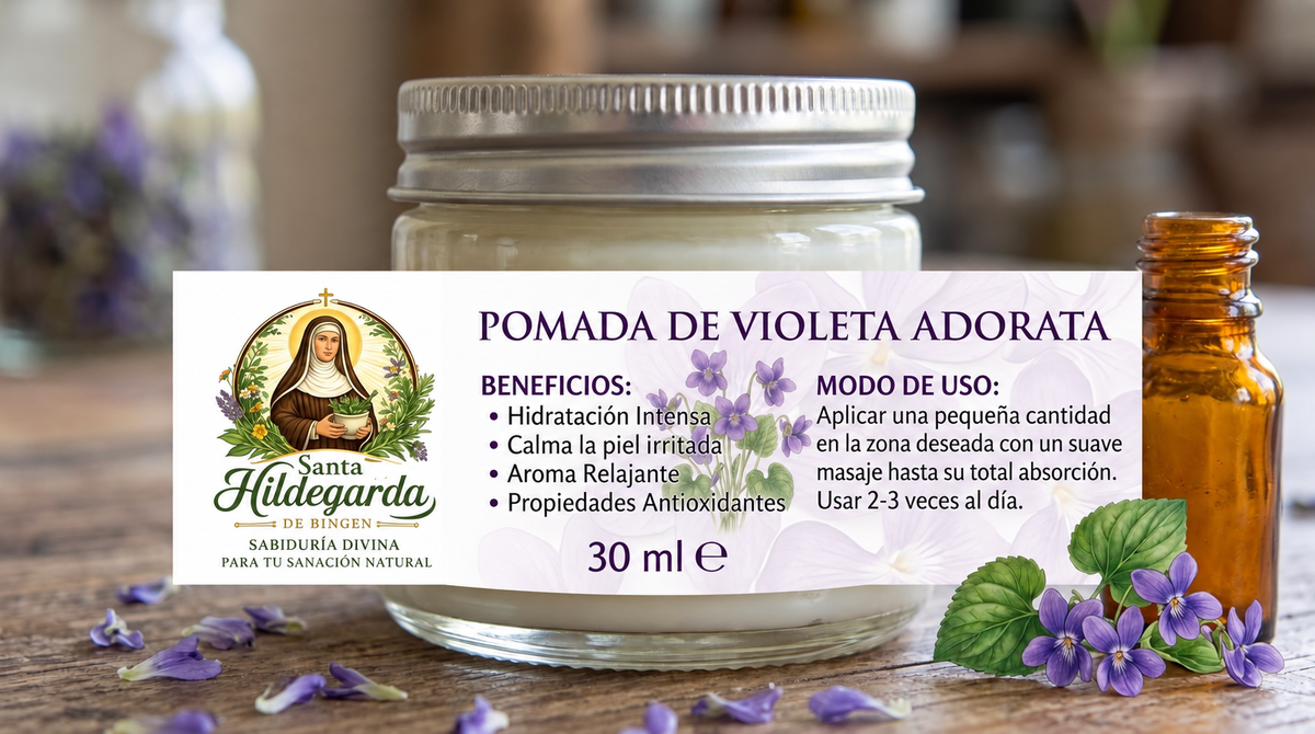 🌿 Pomada de Violeta Adorata Santa Hildegarda de Bingen – 30 ml